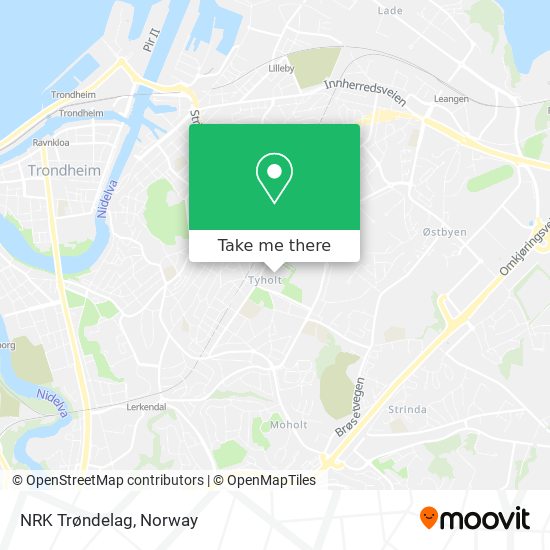 NRK Trøndelag map