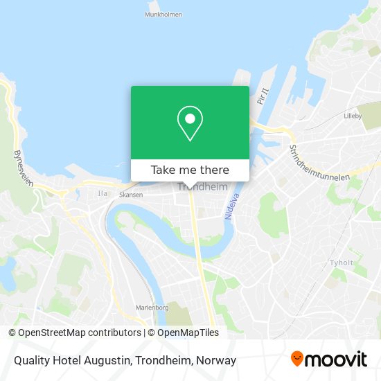 Quality Hotel Augustin, Trondheim map