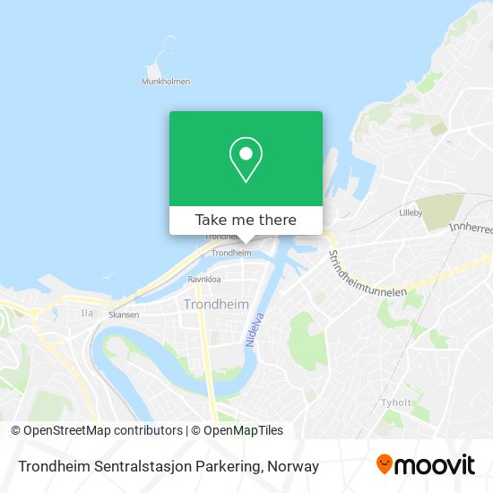 Trondheim Sentralstasjon Parkering map