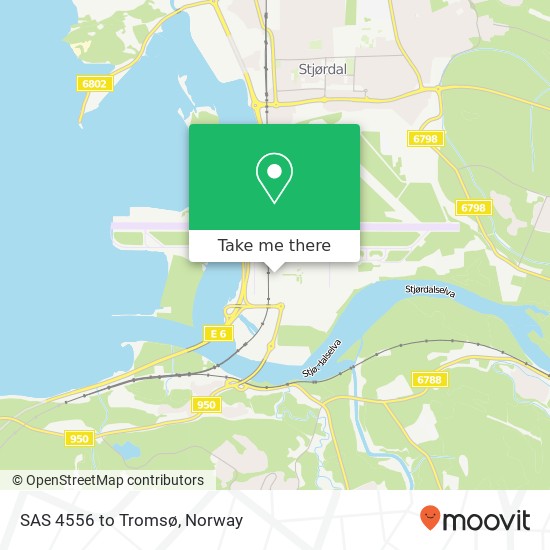 SAS 4556 to Tromsø map