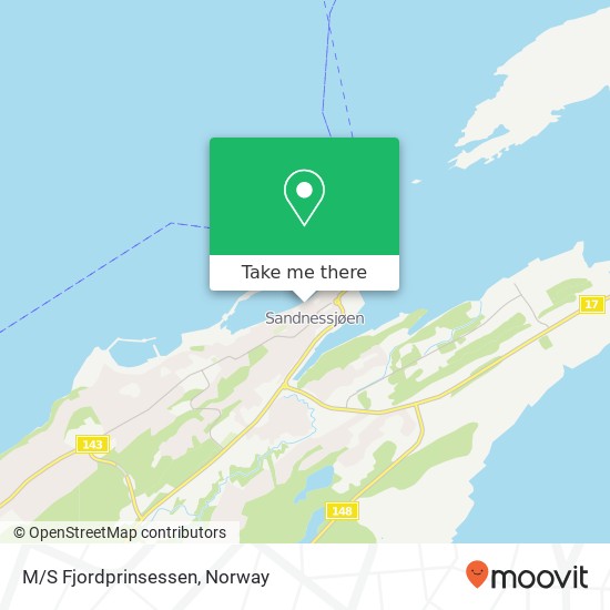 M/S Fjordprinsessen map