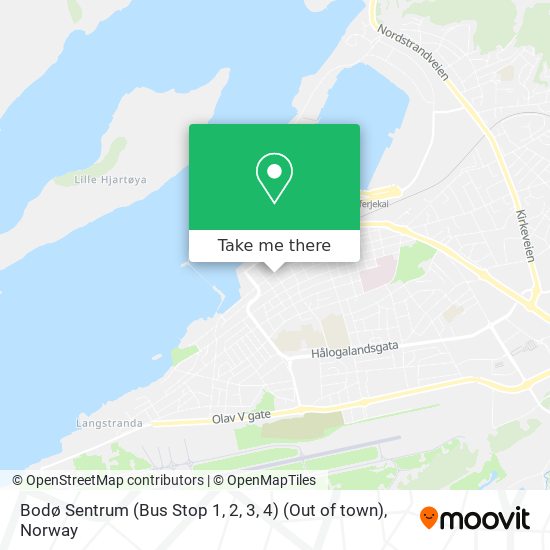 Bodø Sentrum (Bus Stop 1, 2, 3, 4) (Out of town) map