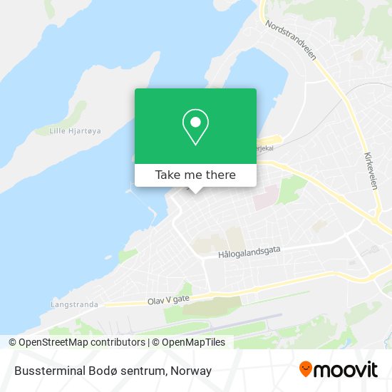 Bussterminal Bodø sentrum map