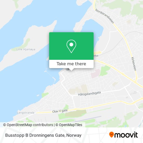 Busstopp B Dronningens Gate map