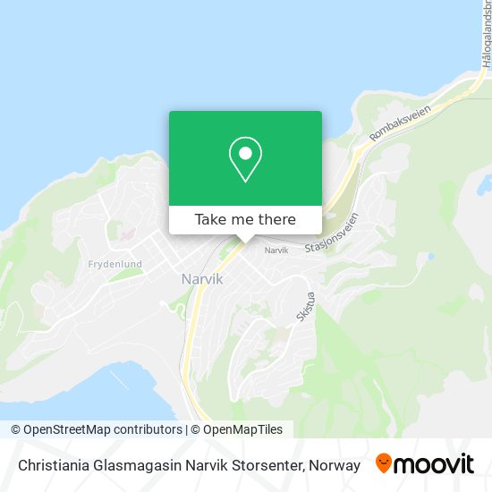 Christiania Glasmagasin Narvik Storsenter map