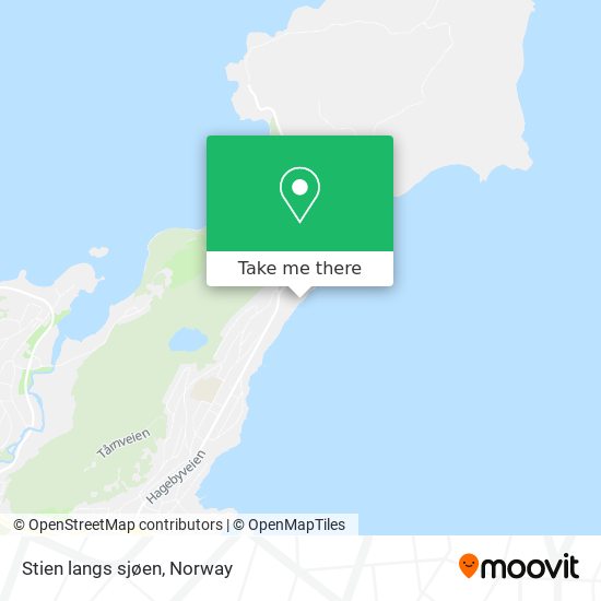 Stien langs sjøen map