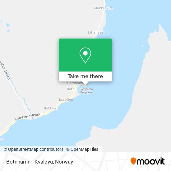 Botnhamn - Kvaløya map