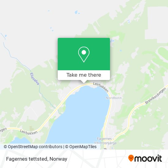Fagernes tettsted map