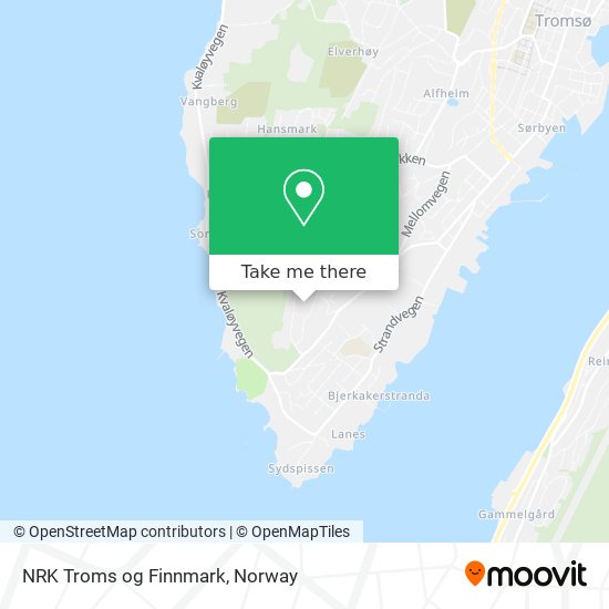 NRK Troms og Finnmark map
