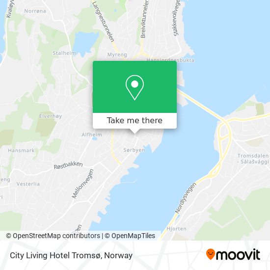 City Living Hotel Tromsø map