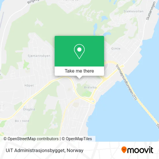 UiT Administrasjonsbygget map