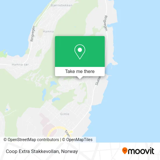 Coop Extra Stakkevollan map