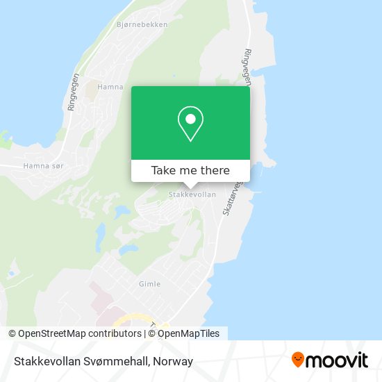 Stakkevollan Svømmehall map
