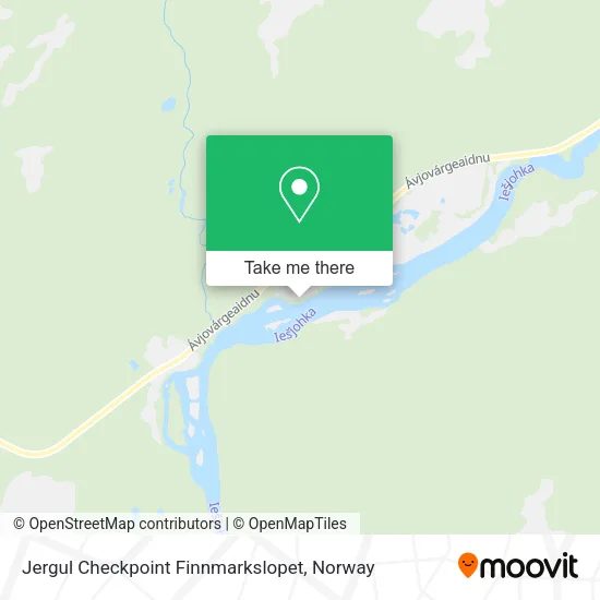 Jergul Checkpoint Finnmarkslopet map