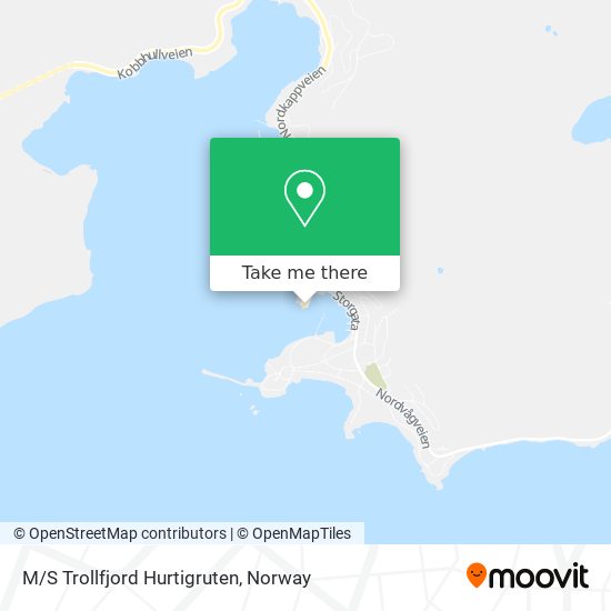 M/S Trollfjord Hurtigruten map