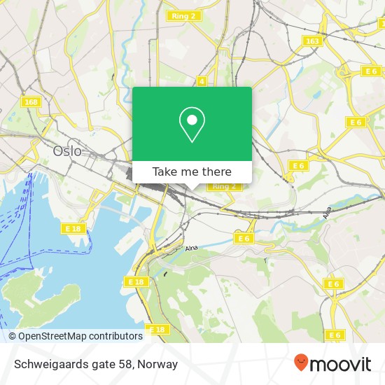 Schweigaards gate 58 map
