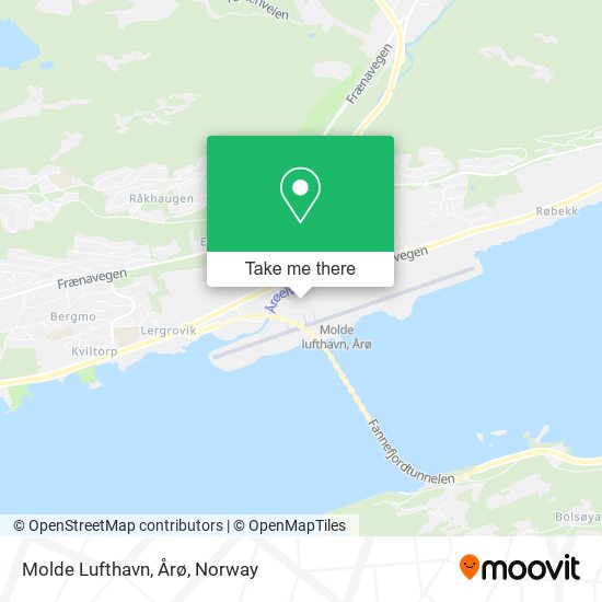 Molde Lufthavn, Årø map