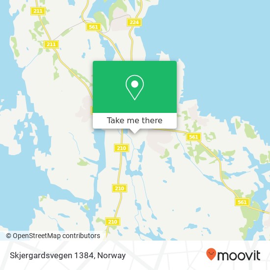 Skjergardsvegen 1384 map