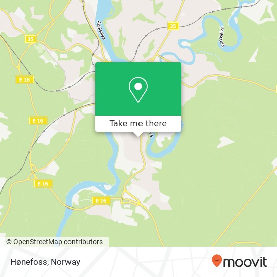 Hønefoss map