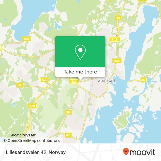 Lillesandsveien 42 map