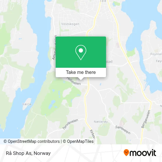 Rå Shop As map