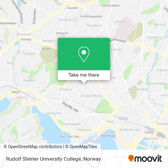 Rudolf Steiner University College map