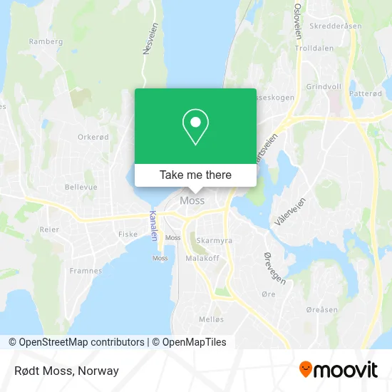 Rødt Moss map