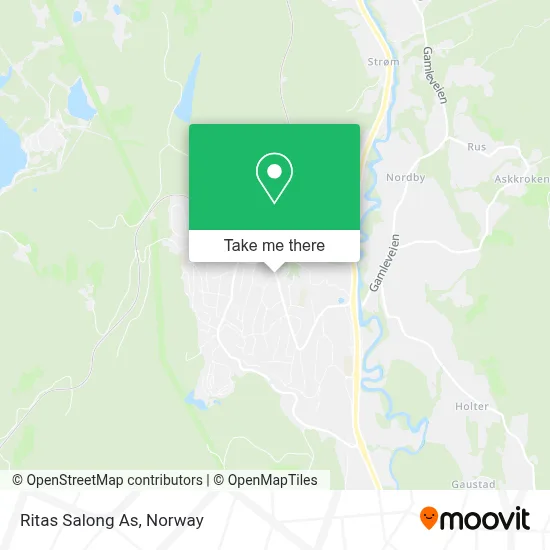 Ritas Salong As map