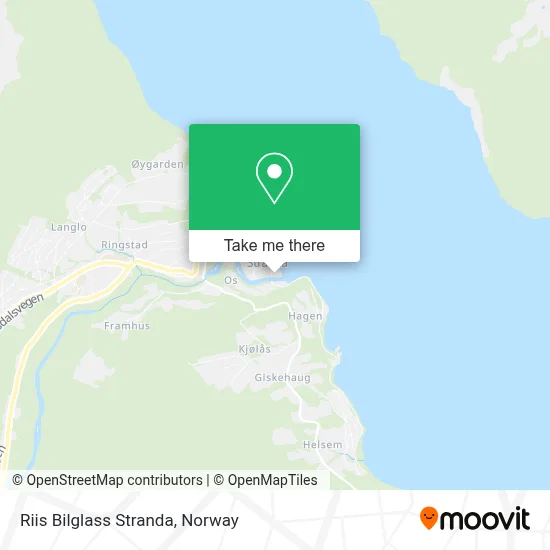 Riis Bilglass Stranda map