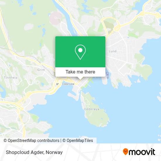 Shopcloud Agder map
