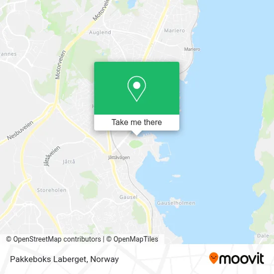 Pakkeboks Laberget map