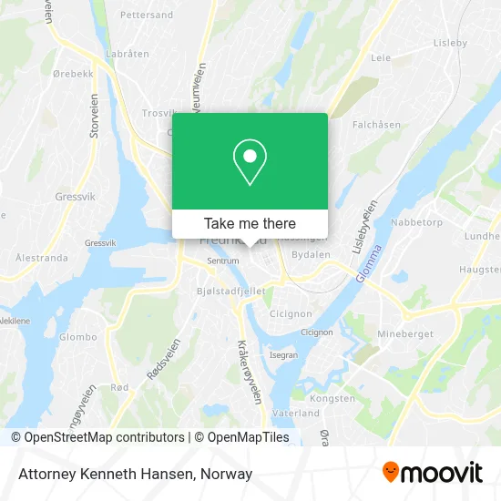 Attorney Kenneth Hansen map