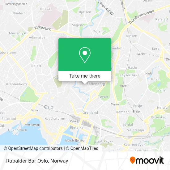 Rabalder Bar Oslo map