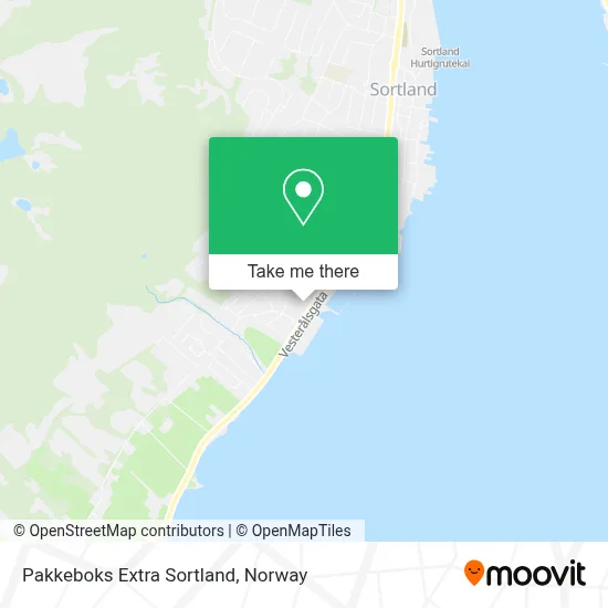 Pakkeboks Extra Sortland map