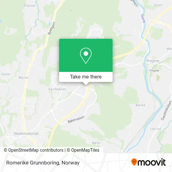 Romerike Grunnboring map
