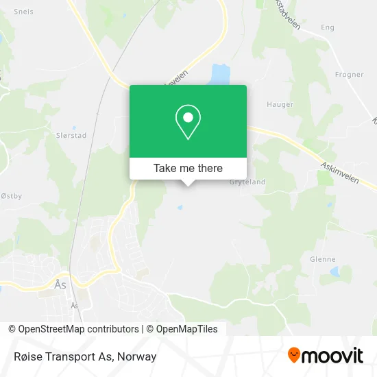Røise Transport As map