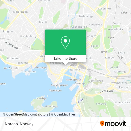 Norcap map