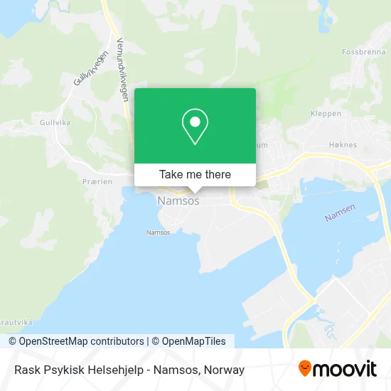 Rask Psykisk Helsehjelp - Namsos map