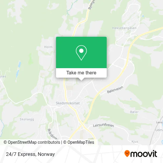 24/7 Express map