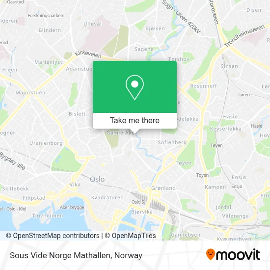 Sous Vide Norge Mathallen map