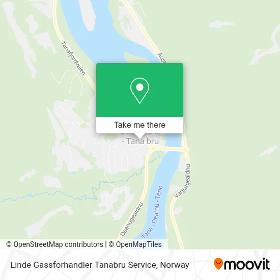 Linde Gassforhandler Tanabru Service map