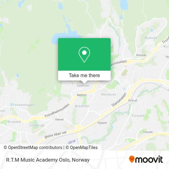 R.T.M Music Academy Oslo map