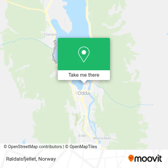 Røldalsfjellet map