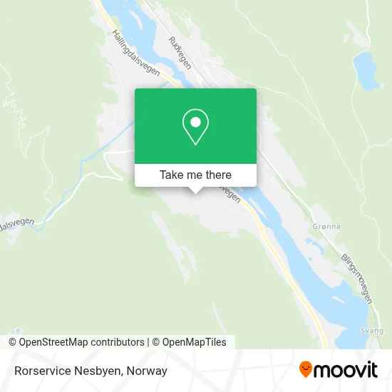 Rorservice Nesbyen map