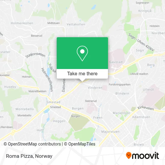 Roma Pizza map