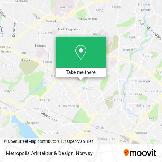 Metropolis Arkitektur & Design map