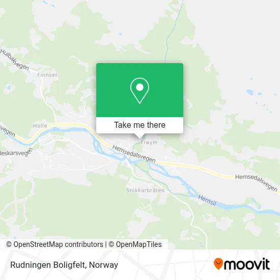 Rudningen Boligfelt map