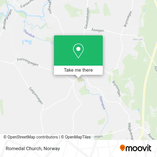Romedal Church map