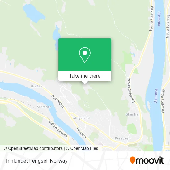 Innlandet Fengsel map