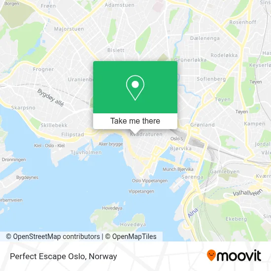 Perfect Escape Oslo map